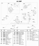 40 Amp Alternator Diagram and Parts List for 584447-0205-E2  Briggs and Stratton Engine